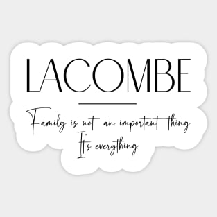 Lacombe Family, Lacombe Name, Lacombe Middle Name Sticker